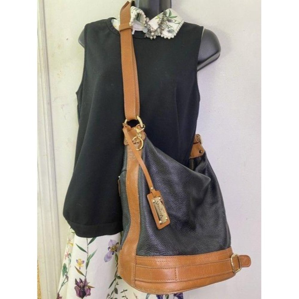 valentina black orange shoulder bag - Picture 6 of 11